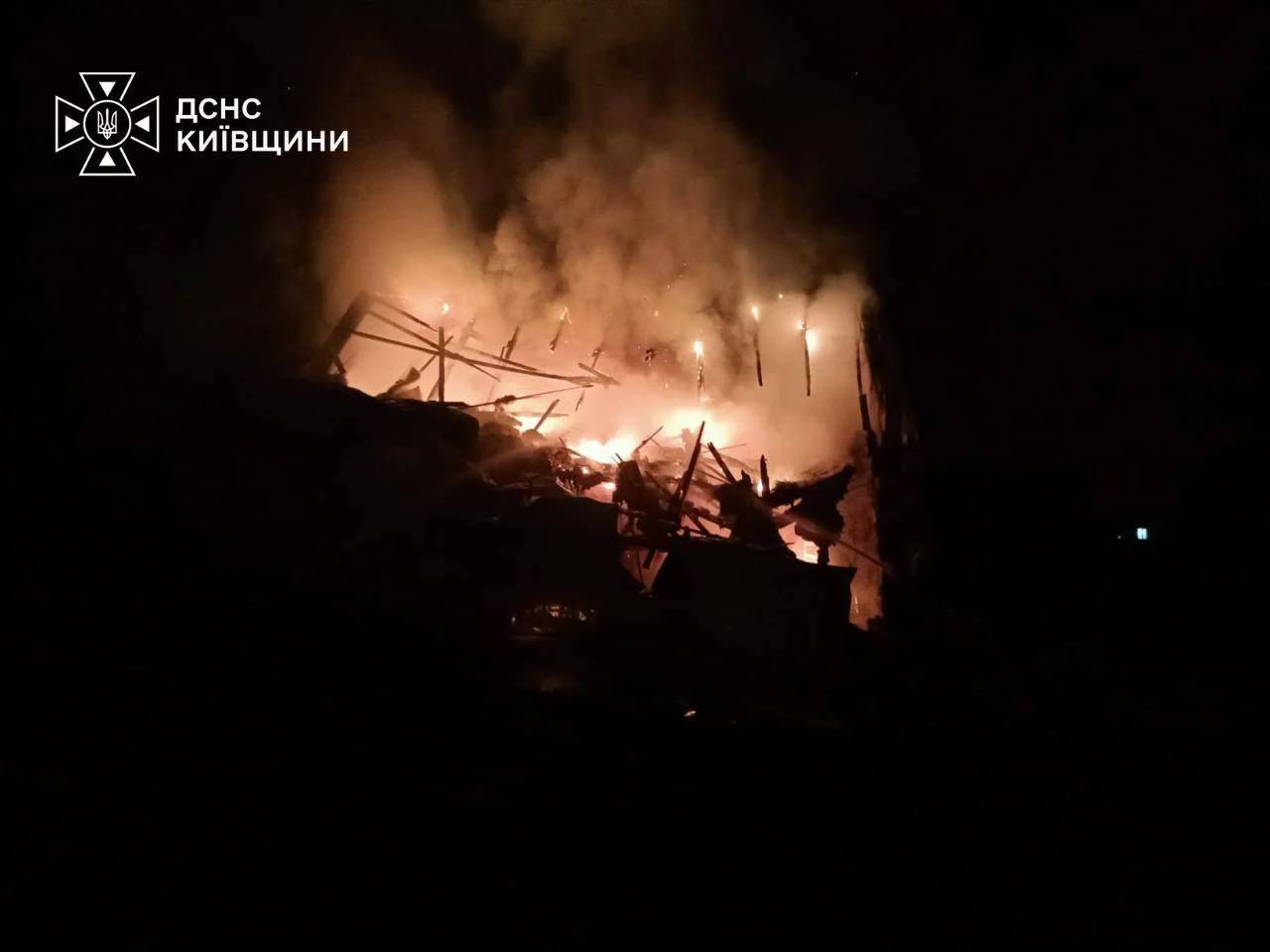 Пожар вследствие на руските удари